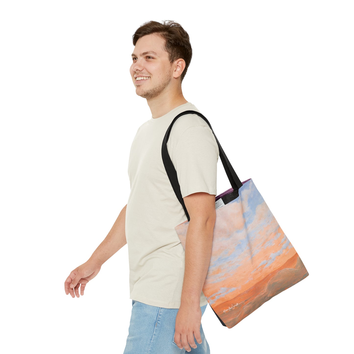 Embracing Mt Rainier and Simple Joys small tote bag