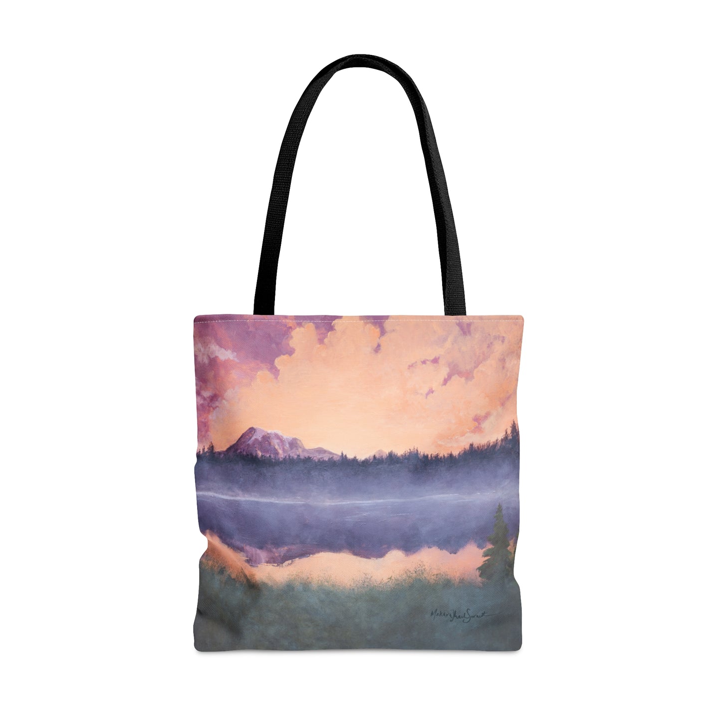 Embracing Mt. Rainier small tote bag