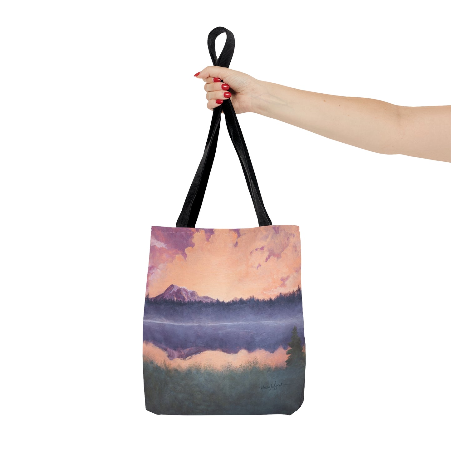 Embracing Mt. Rainier small tote bag