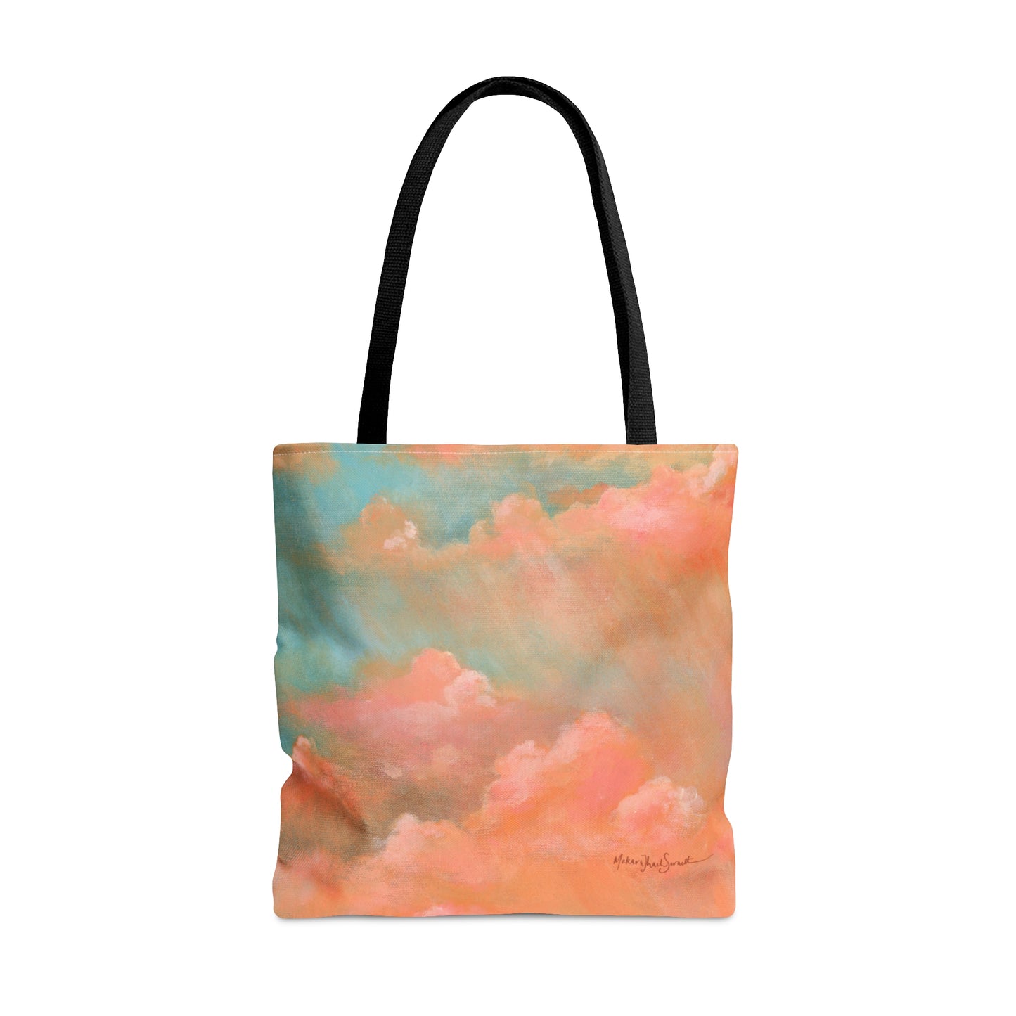 Coral Clouds small tote bag
