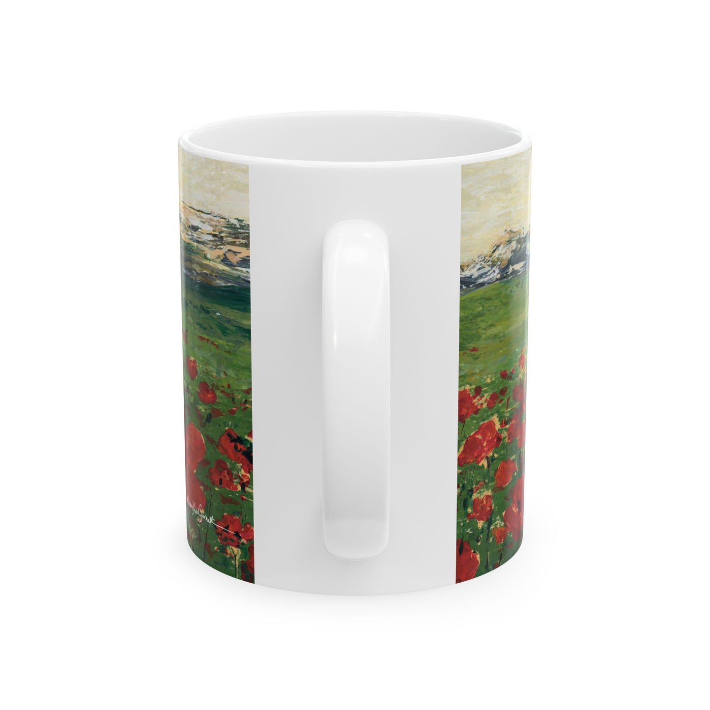 Field of Poppies Ceramic Mug - Wild Red Flowers - Perfect for Nature Lovers & Gift Ideas