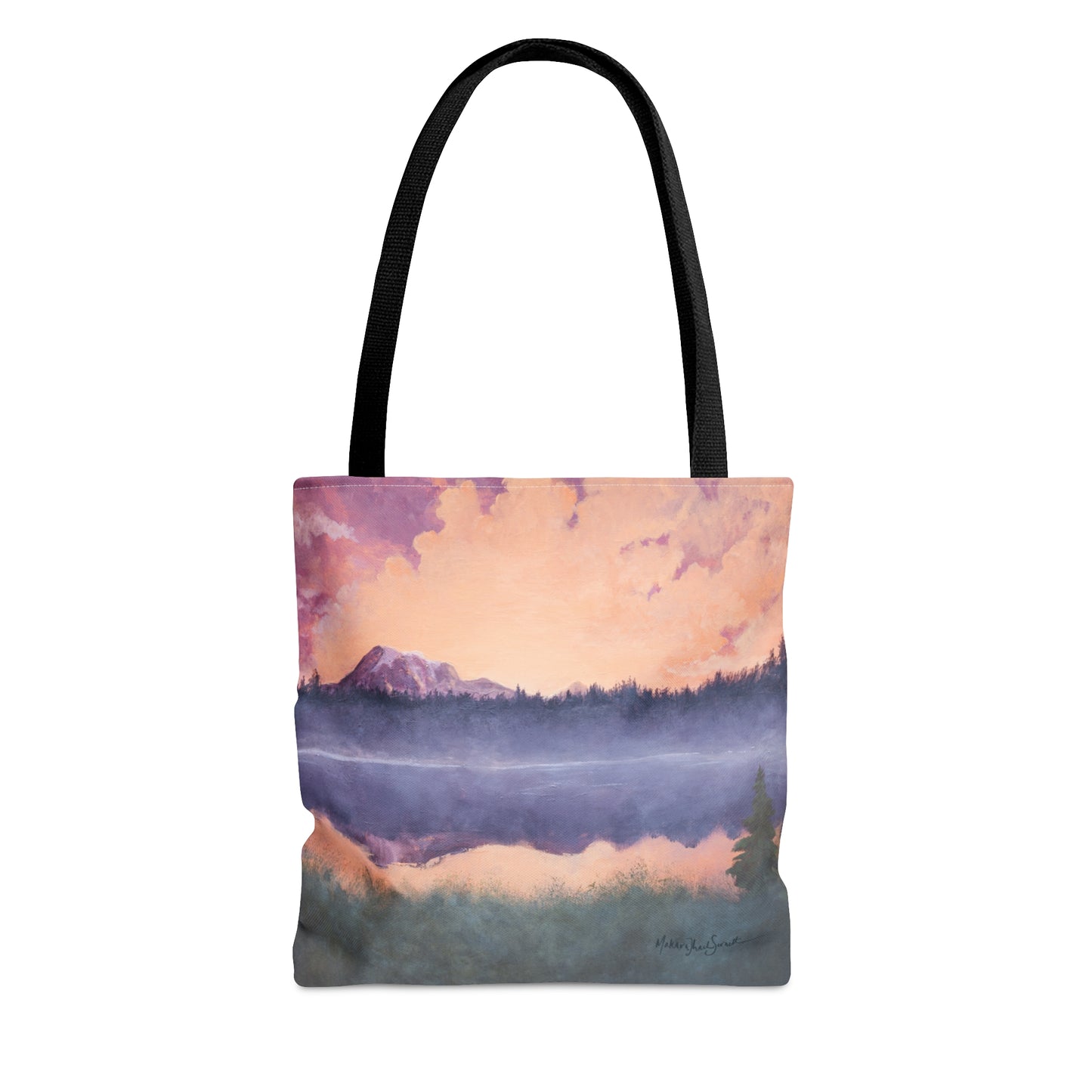 Embracing Mt. Rainier small tote bag