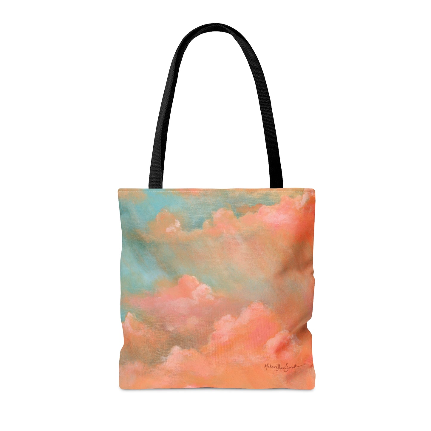 Coral Clouds small tote bag