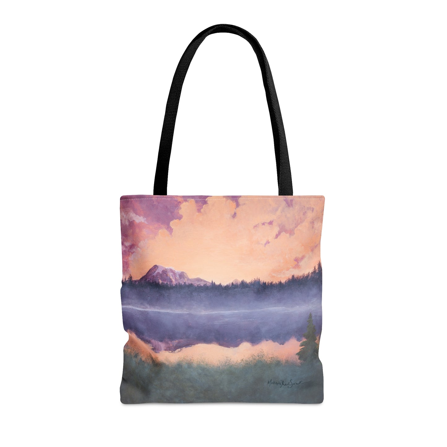 Embracing Mt. Rainier small tote bag