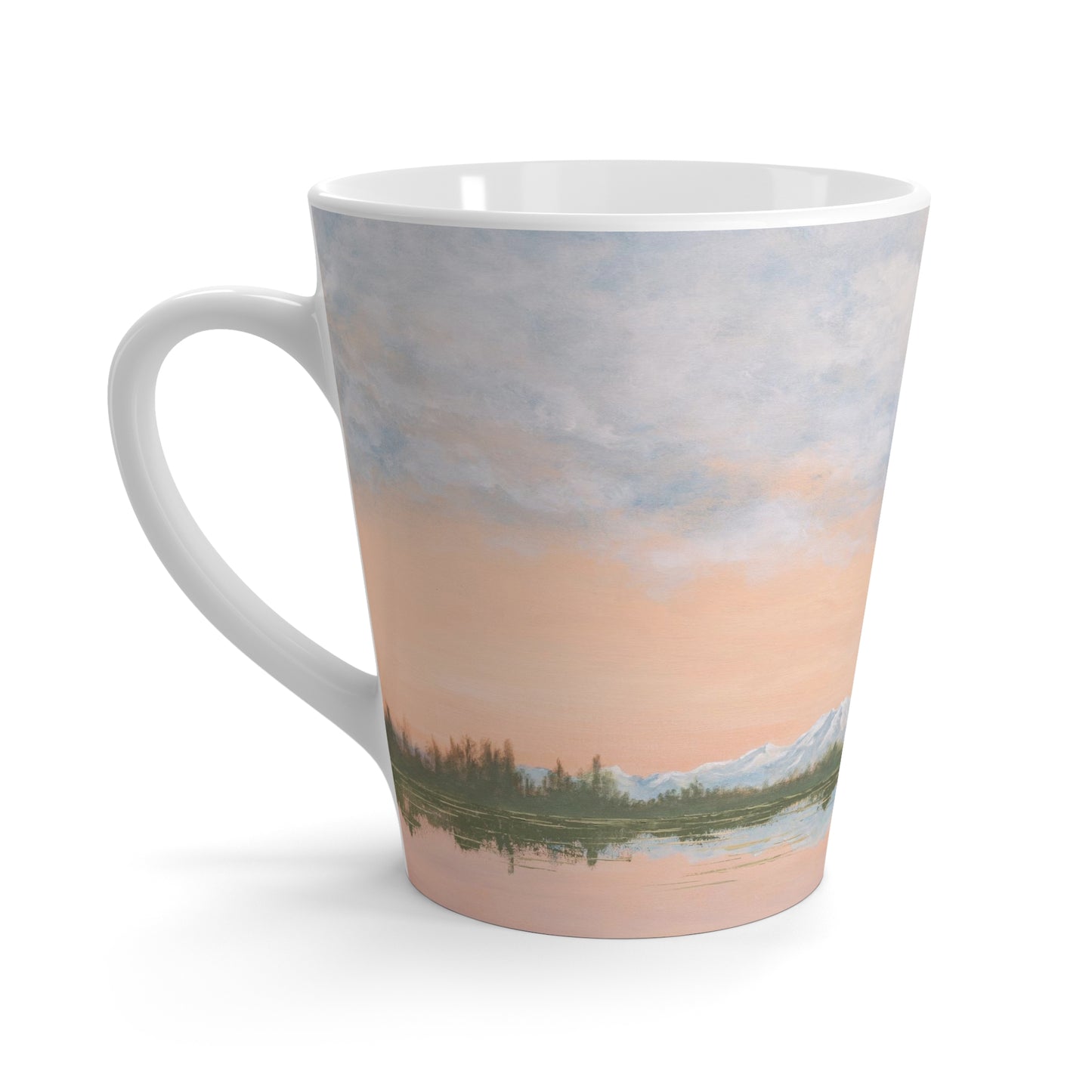 A Denali Adventure Latte Mug - Pastel Landscape - Perfect for Cozy Mornings and gifting on Special Occasions