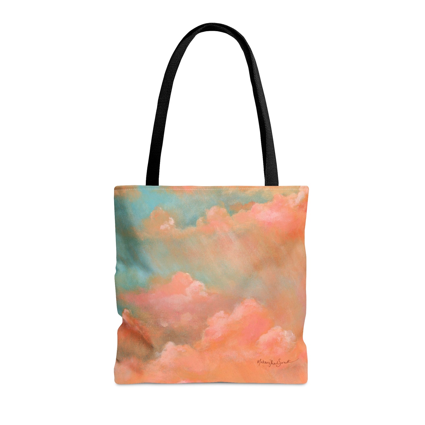 Coral Clouds small tote bag