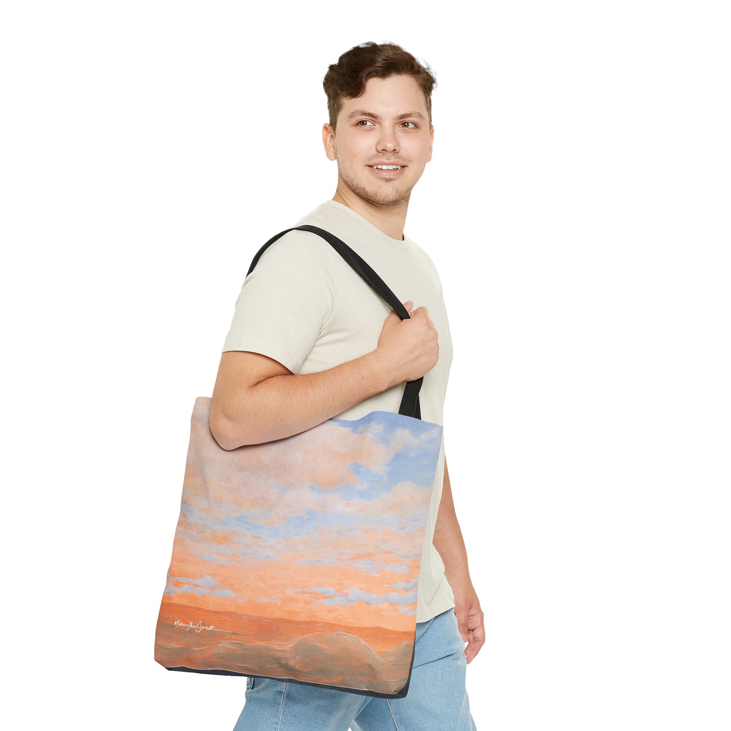 Embracing Mt Rainier and Simple Joys small tote bag