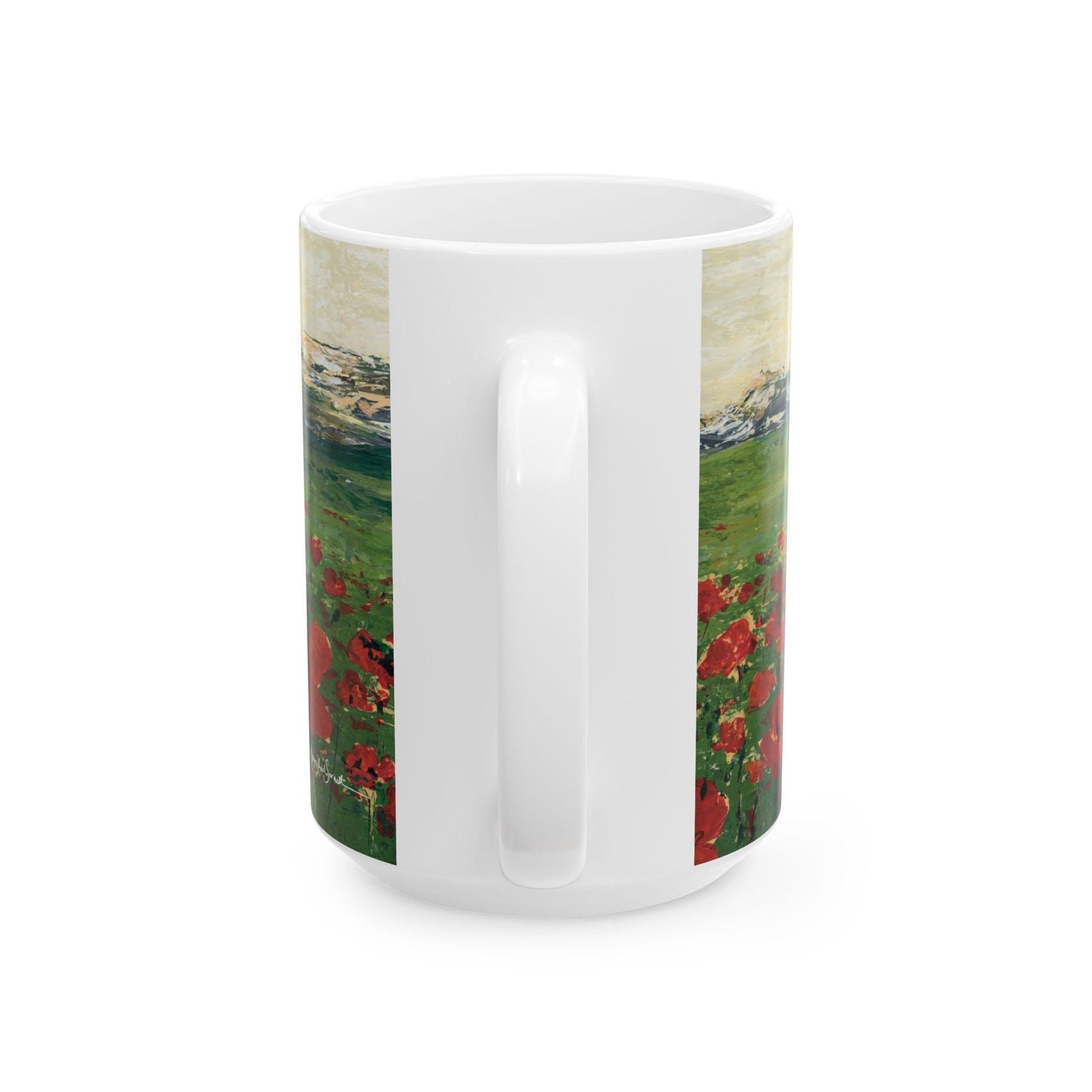Field of Poppies Ceramic Mug - Wild Red Flowers - Perfect for Nature Lovers & Gift Ideas