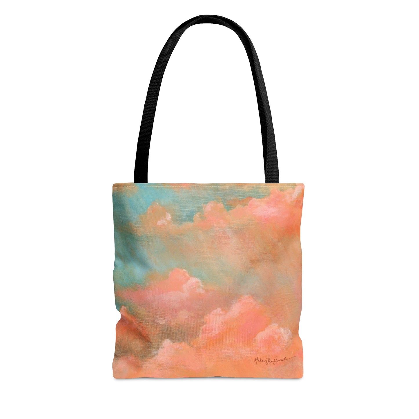 Coral Clouds small tote bag