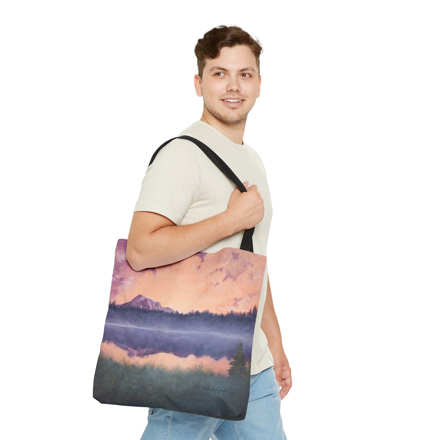 Embracing Mt. Rainier small tote bag