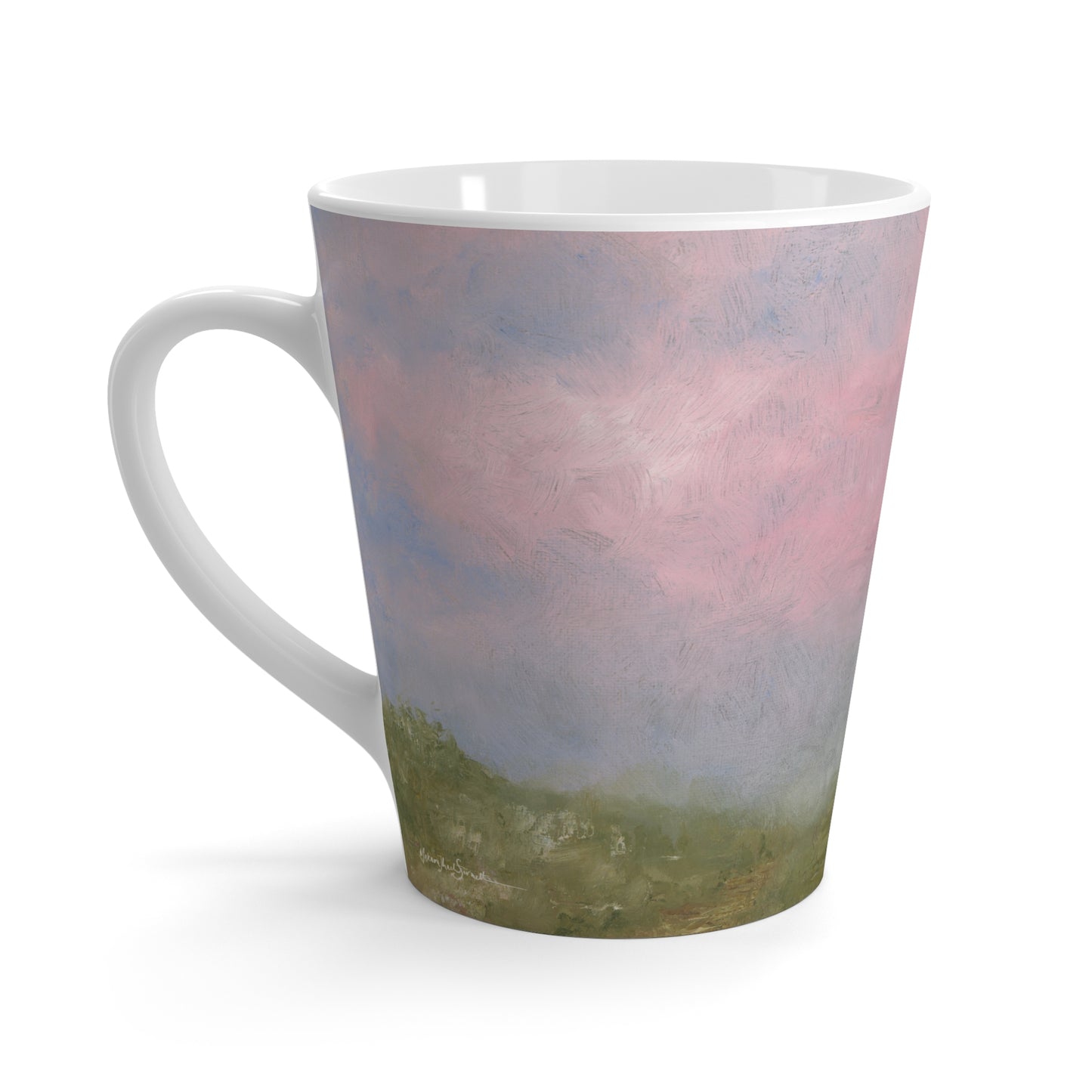 Cotton Candy Stroll Latte Mug - Pastel Landscape - Perfect for Cozy Mornings and gifting on Special Occasions
