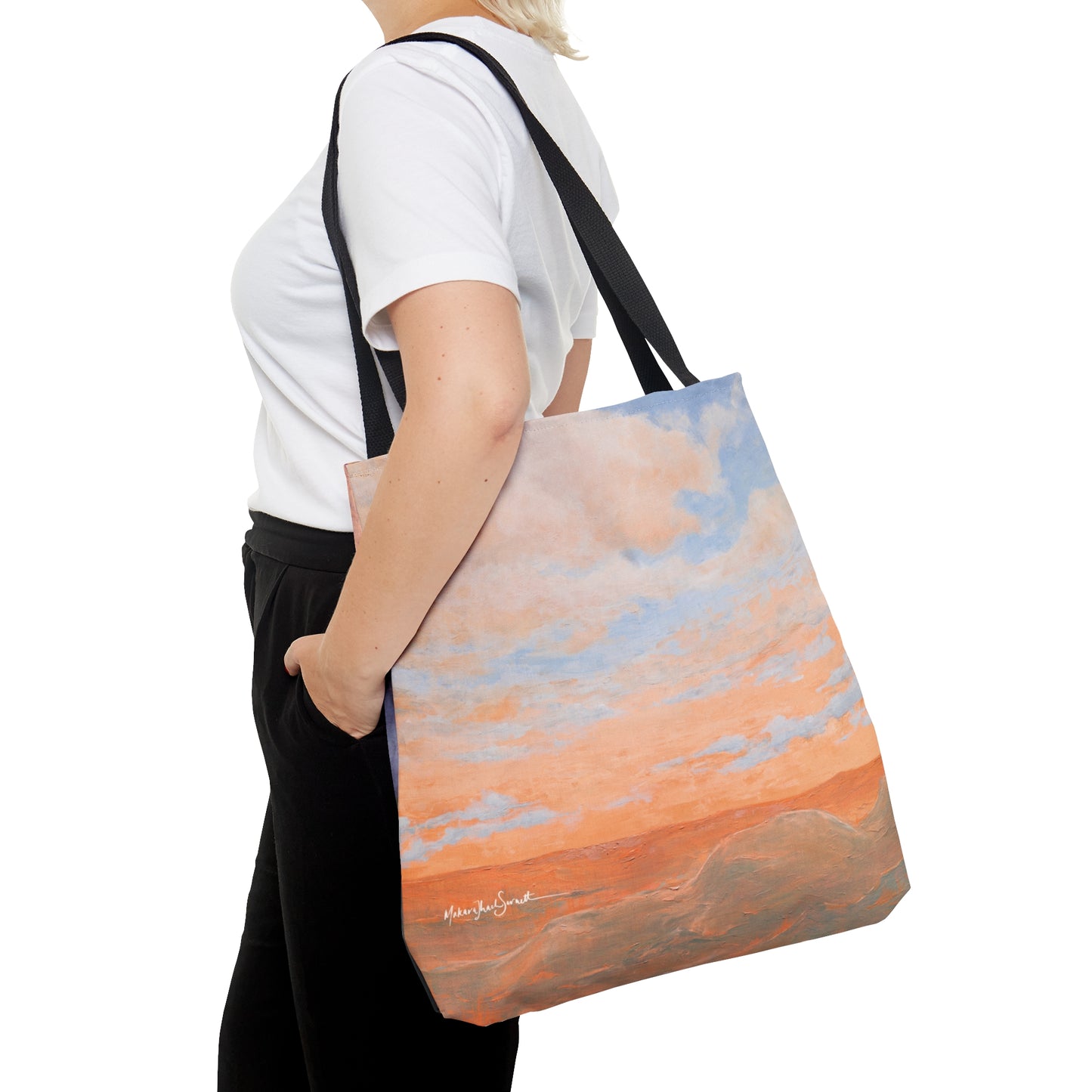 Embracing Mt Rainier and Simple Joys small tote bag