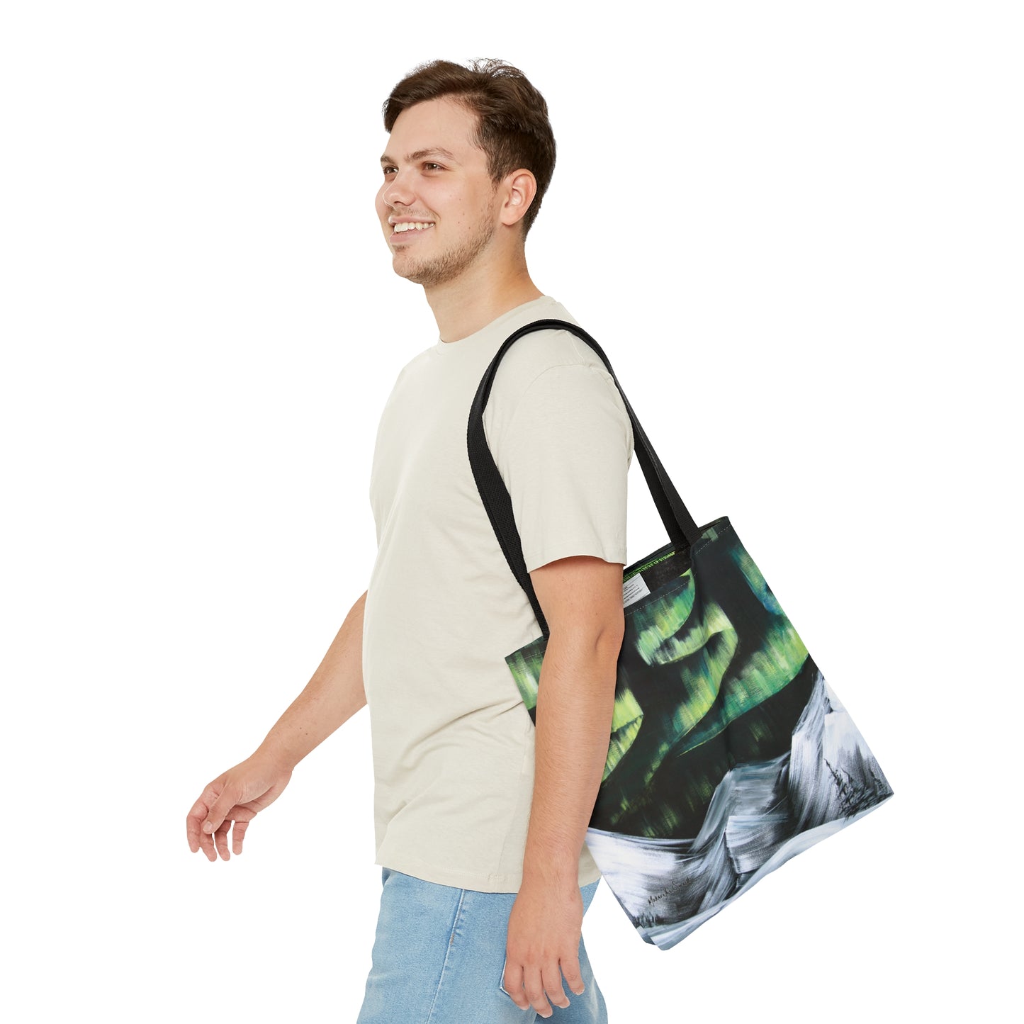 Aurora Over Mountains small tote bag