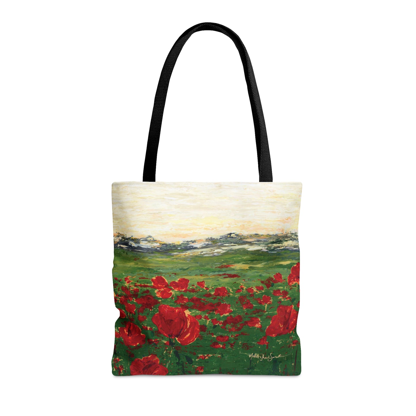 Field of Poppies small tote bag