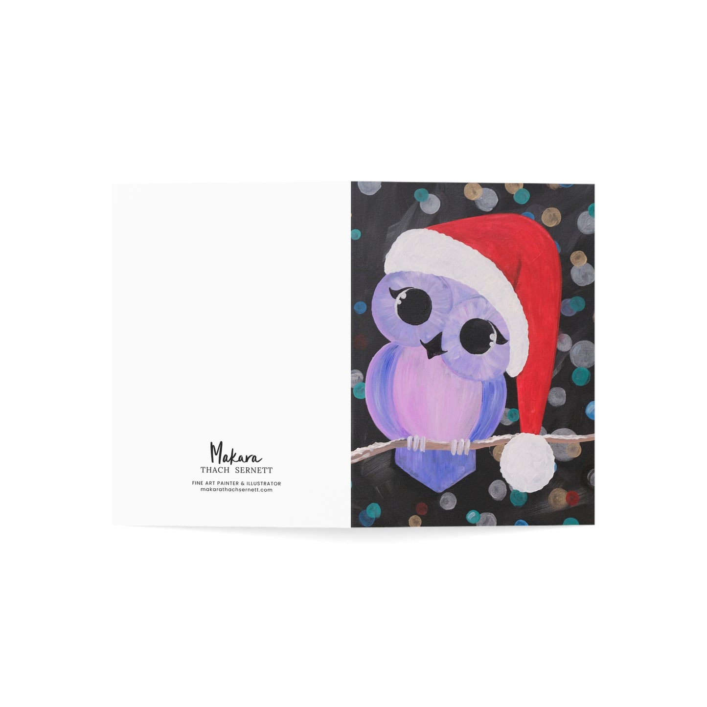 Jolly Owl Greeting Cards - Set of 1, 10, 30, or 50