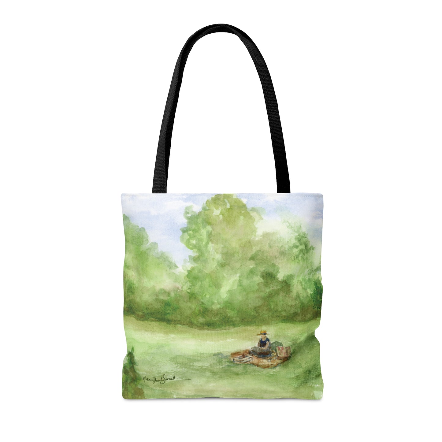 Painting at the Park small tote bag