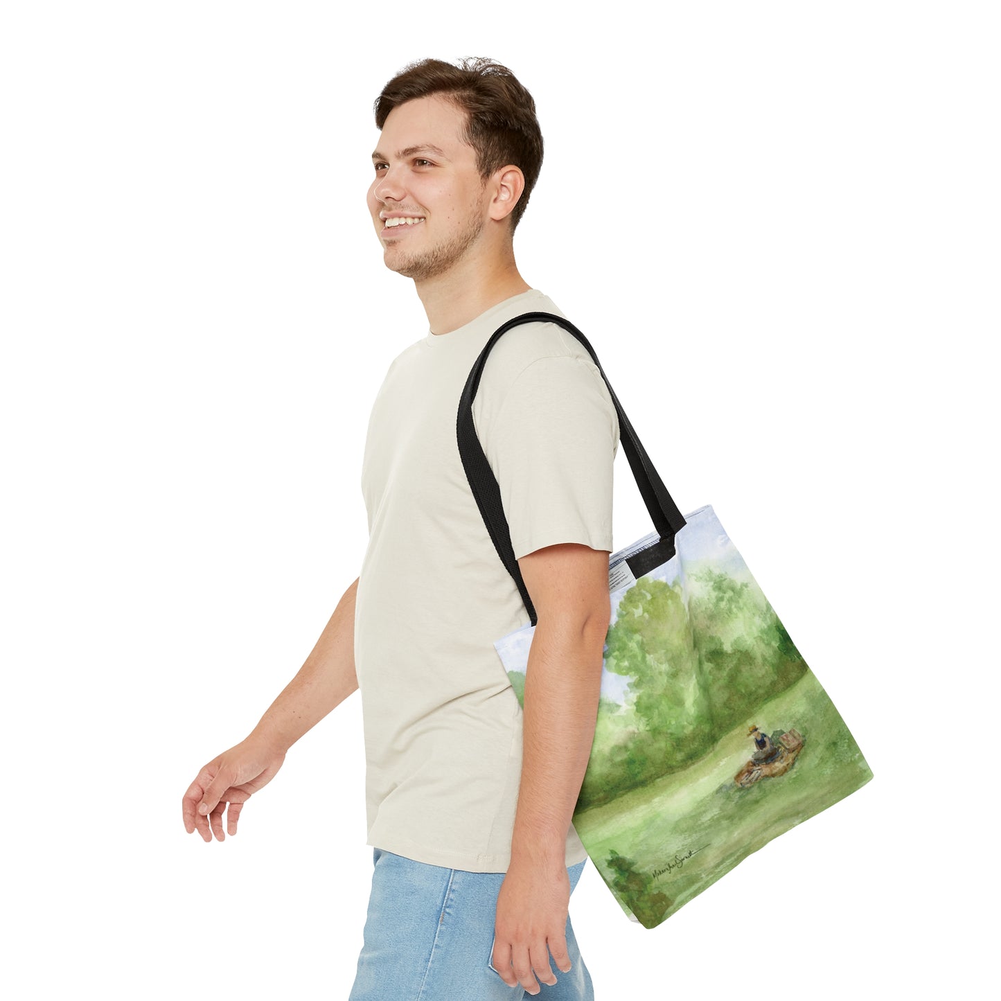 Painting at the Park small tote bag