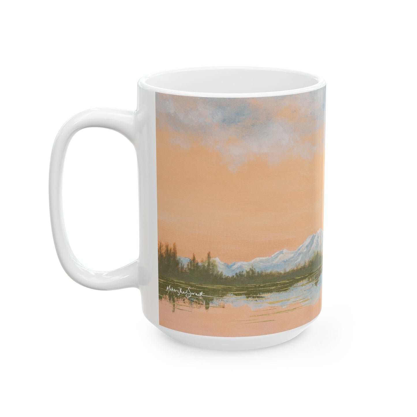 A Denali Adventure Ceramic Mug - Mountain Landscape - Perfect for Nature Lovers & Gift Ideas