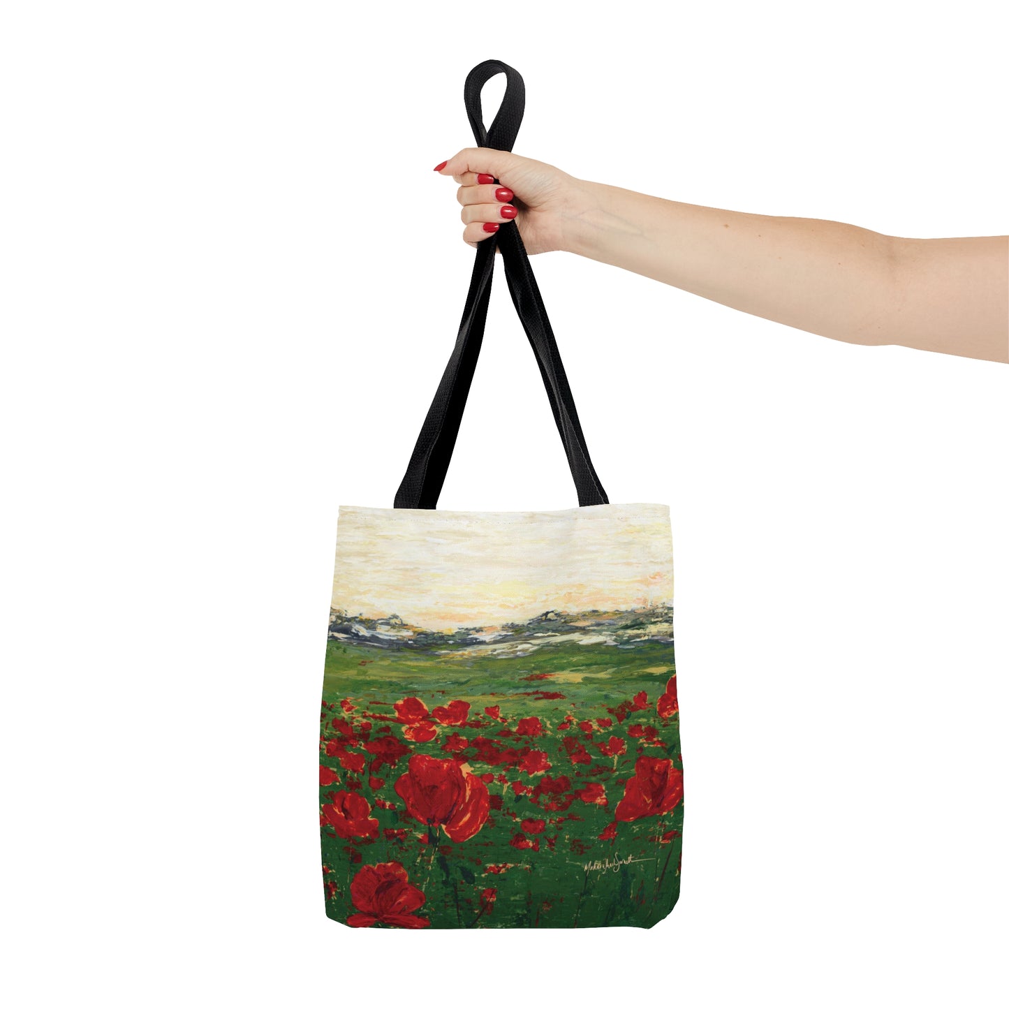 Field of Poppies small tote bag