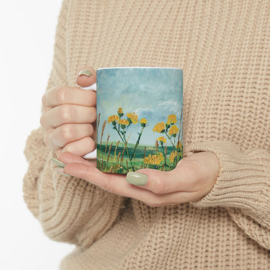 Sowthistles Ceramic Mug - Countryside Flowers - Perfect for Nature Lovers & Gift Ideas