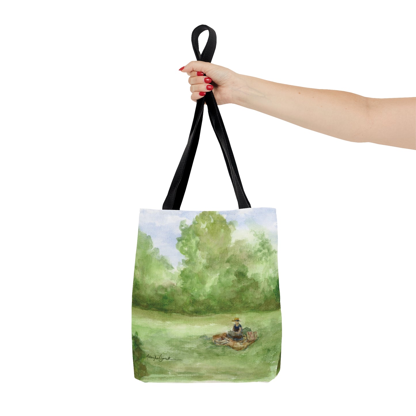 Painting at the Park small tote bag