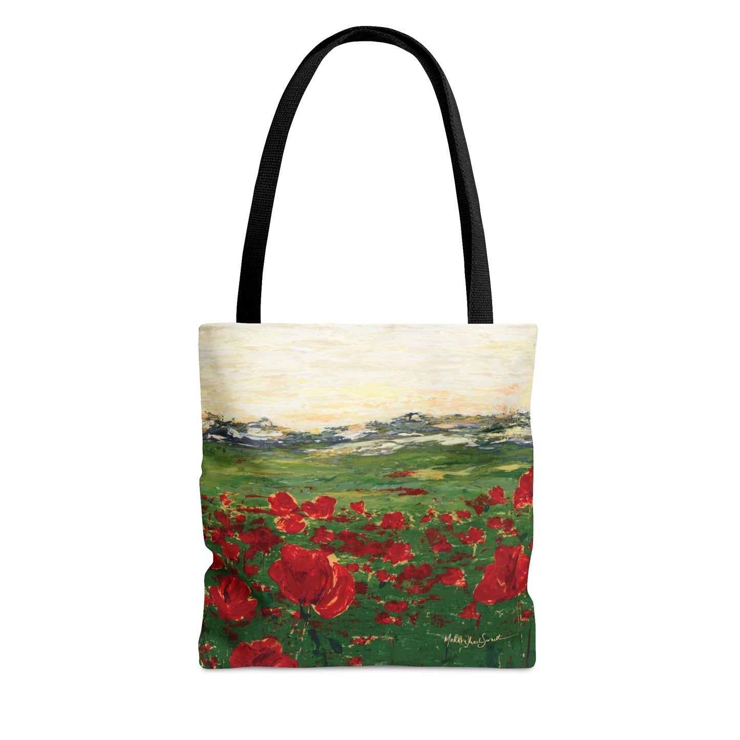 Field of Poppies small tote bag