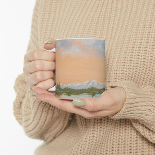 A Denali Adventure Ceramic Mug - Mountain Landscape - Perfect for Nature Lovers & Gift Ideas