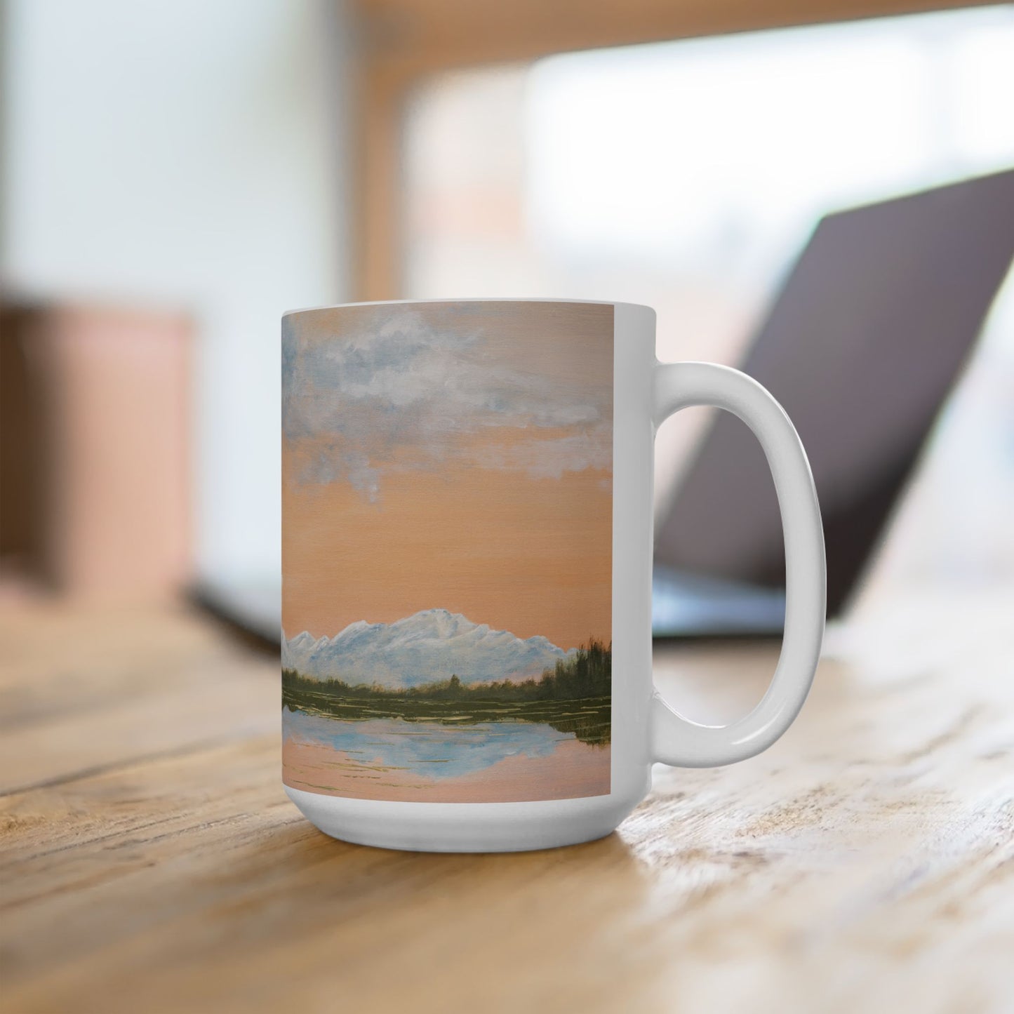 A Denali Adventure Ceramic Mug - Mountain Landscape - Perfect for Nature Lovers & Gift Ideas