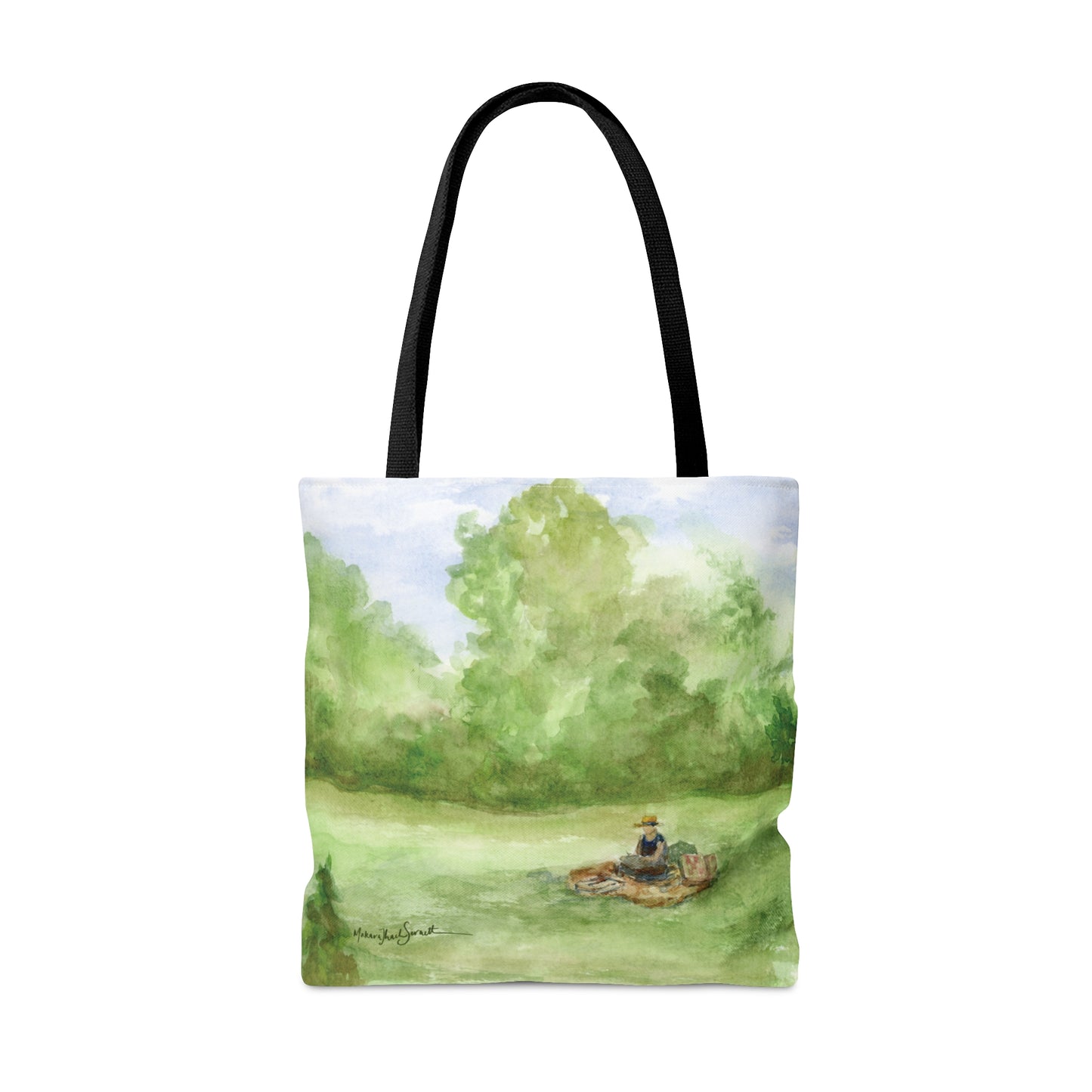 Painting at the Park small tote bag