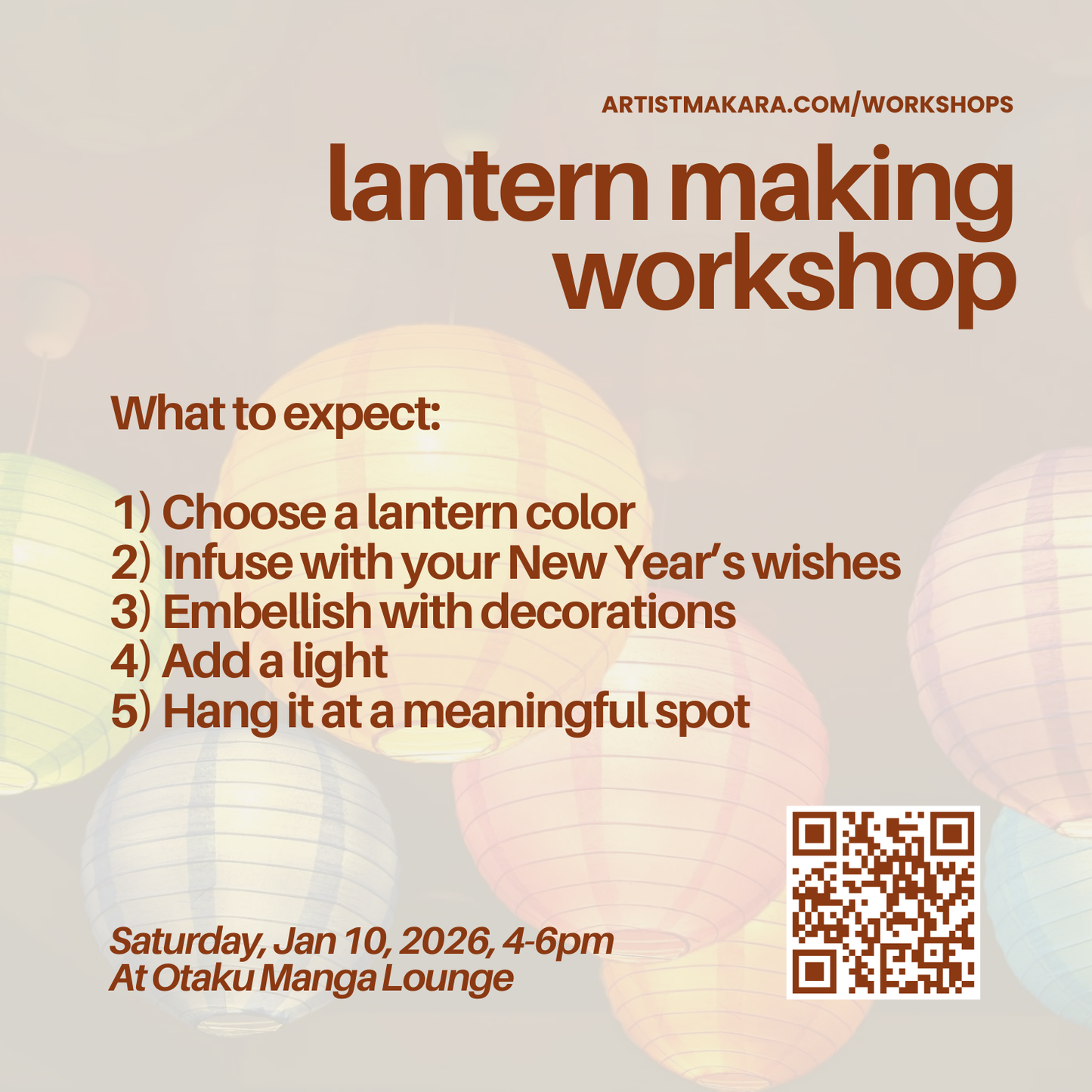 New Year's Lantern Making Workshop 01/10/2026