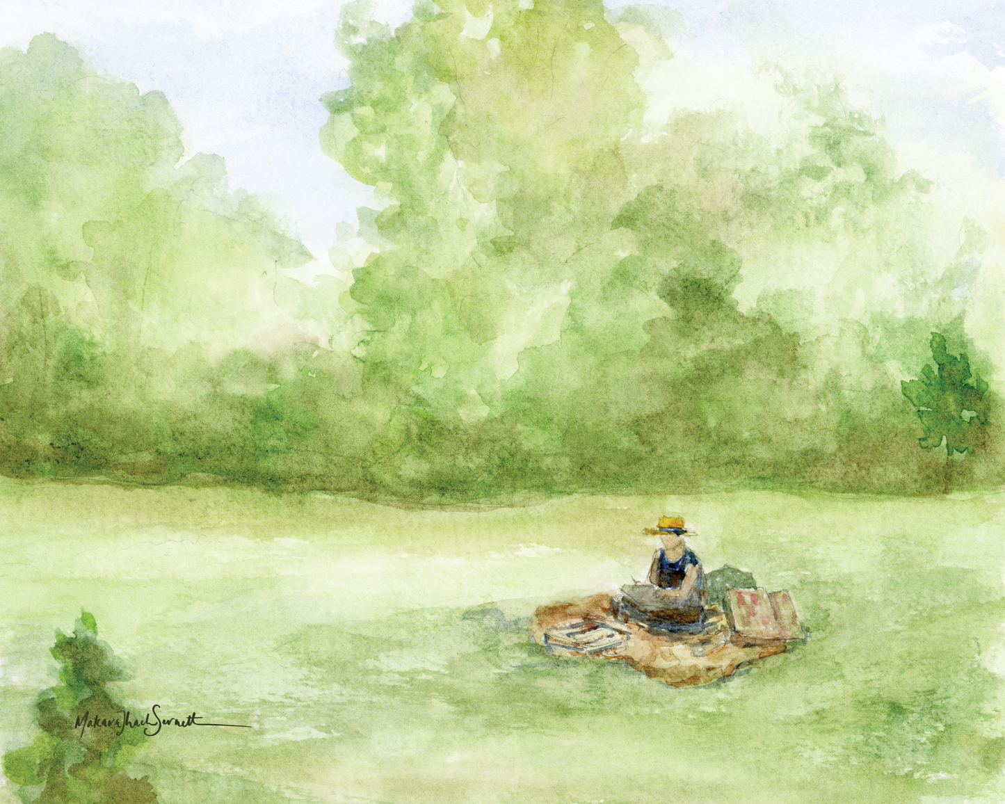 Painting at the Park art print