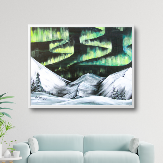 Aurora Over Mountains art print